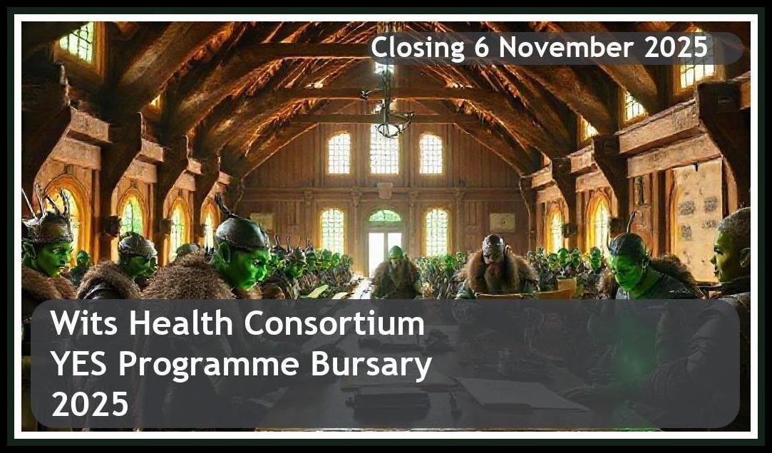 Wits Health Consortium YES Programme Bursary 2025 – Closing Date: 6 November 2025 Apply Now