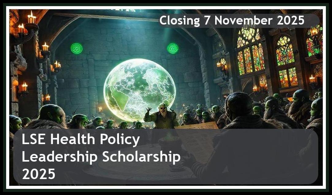 LSE Health Policy Leadership Scholarship (Bursary) 2025 – Closing Date: 7 November 2025 Don’t Miss Out!