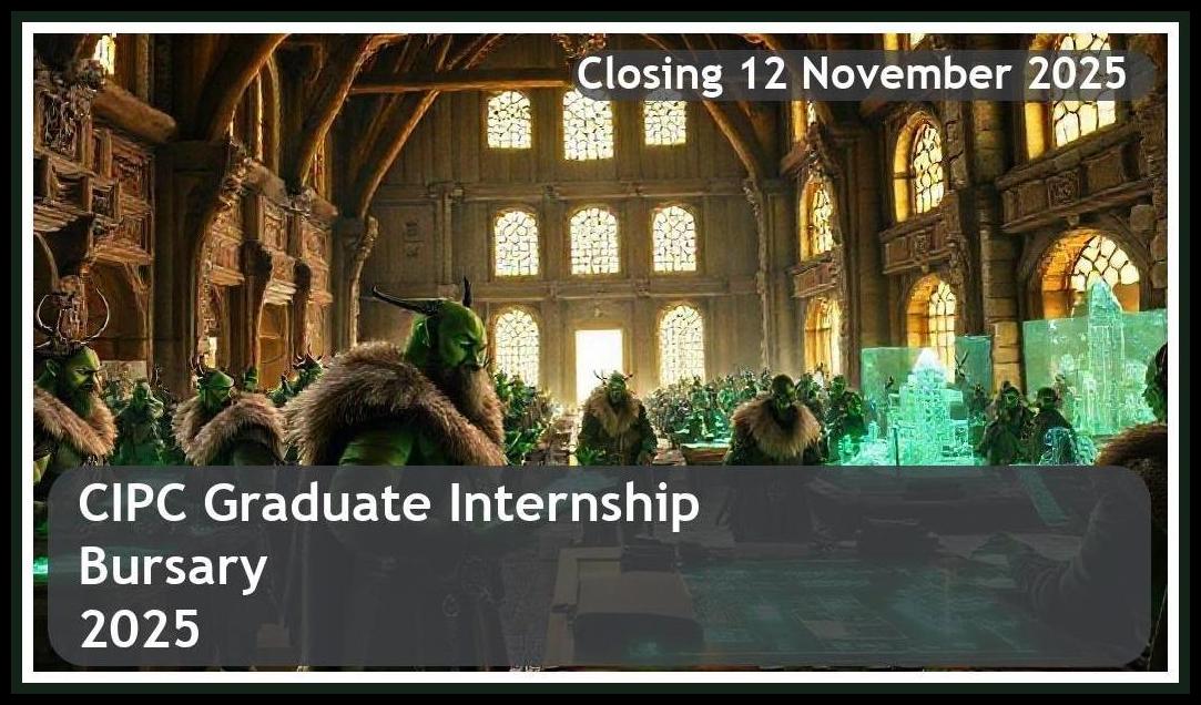 CIPC Graduate Internship Bursary 2025 – Closing Date: 12 November 2025 – Apply Now!