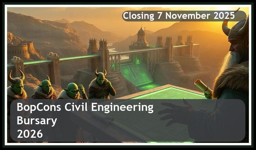 BopCons Civil Engineering Bursary 2026 – Closing Date: 7 November 2025 – Apply Now!