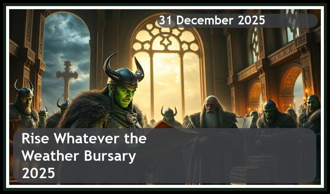 Rise – Whatever the Weather Bursary 2025 – Closing Date: 31 December 2025 Apply Now!