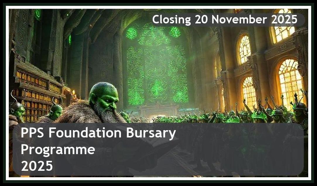 PPS Foundation Bursary 2026 – Closing Date: 20 November 2025 – Apply Now!