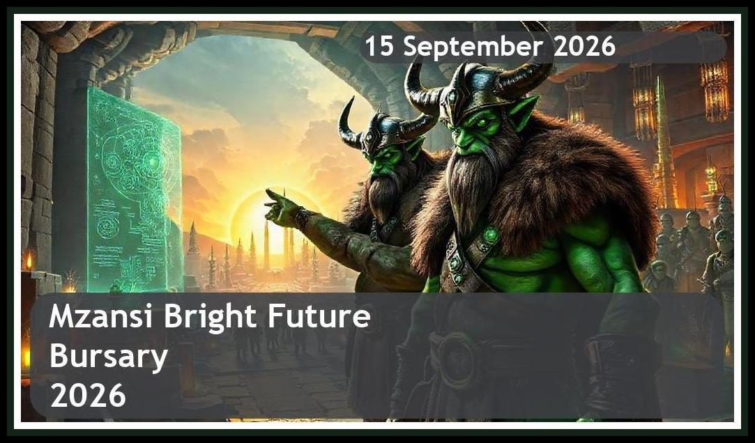 Mzansi Bright Future Bursary 2026 – Closing Date: 15 September 2026 – Apply Now!