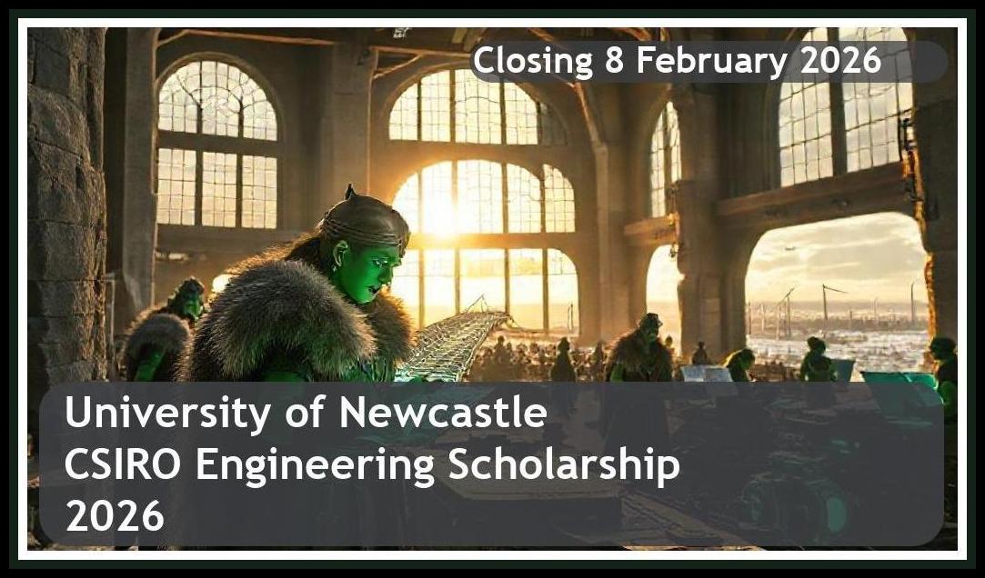 University of Newcastle CSIRO Engineering Scholarship 2026 – Closing Date: 8 February 2026 Apply Now