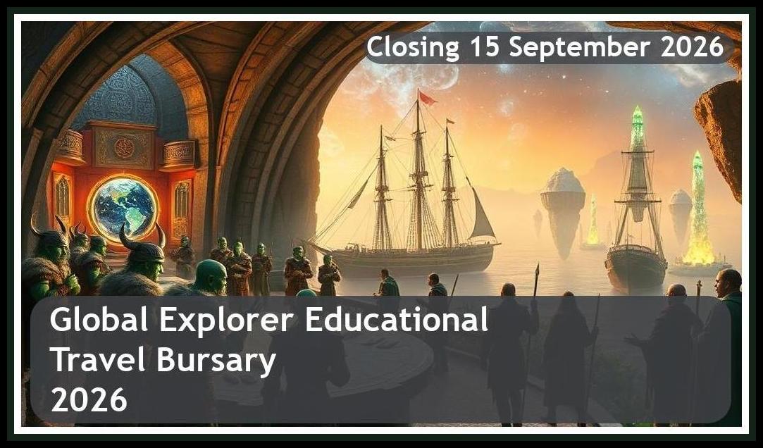 Global Explorer Educational Travel Bursary 2026 – Closing Date: 15 September 2026 Apply Now!