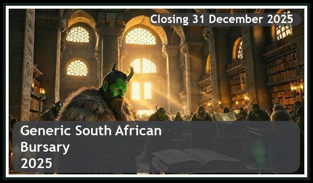 Generic South African Bursary 2026 – Closing Date: 31 December 2025 Apply Now