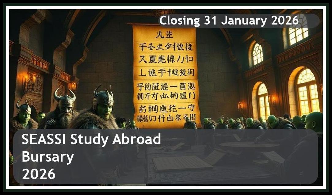 SEASSI 2026 Bursary – Closing Date: 31 January 2026 – Apply Now!