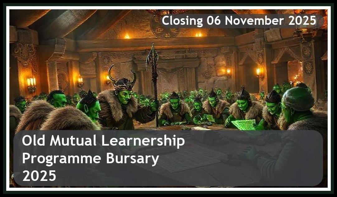 Old Mutual Learnership Programme Bursary 2026 – Closing Date: 06 November 2025 Apply Now!