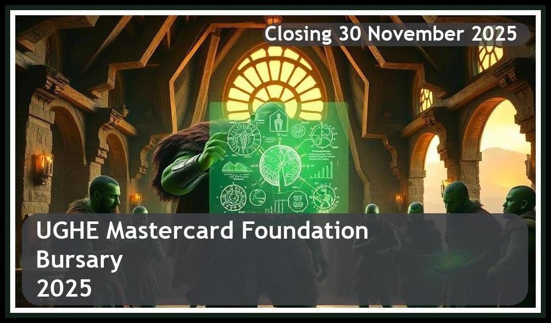 UGHE Mastercard Foundation Bursary 2026 – Closing Date: 30 November 2025 – Apply Now!