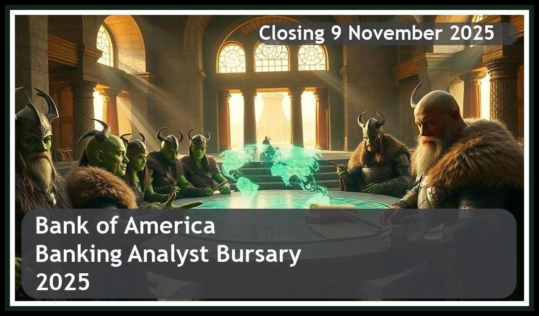 Bank of America Investment Banking Analyst Bursary 2026 – Closing Date: 9 November 2025 Apply Now