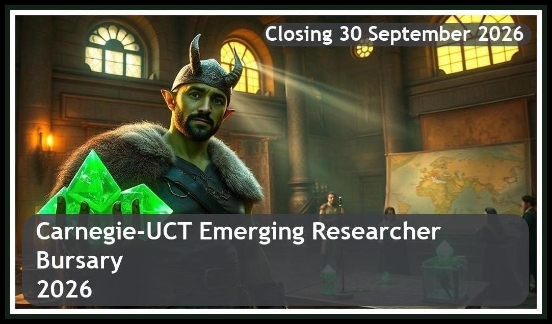 Carnegie-UCT Emerging Researcher Bursary 2026 – Closing Date: 30 September 2026 Apply Now!