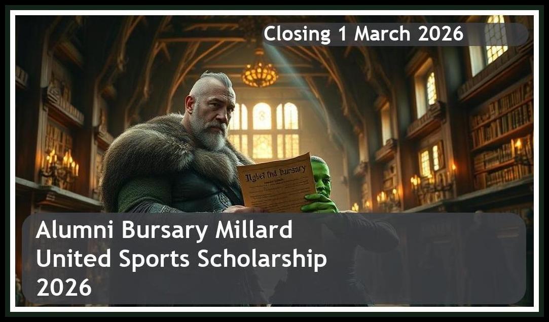Alumni Bursary 2026: Millard United Sports Scholarship – Closing Date: 1 March 2026 Apply Now!
