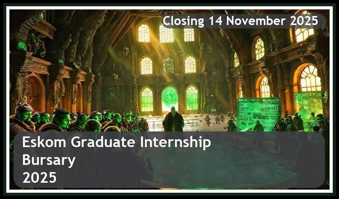 Eskom Graduate Internship Bursary 2026 – Closing Date: 14 November 2025 Apply Now