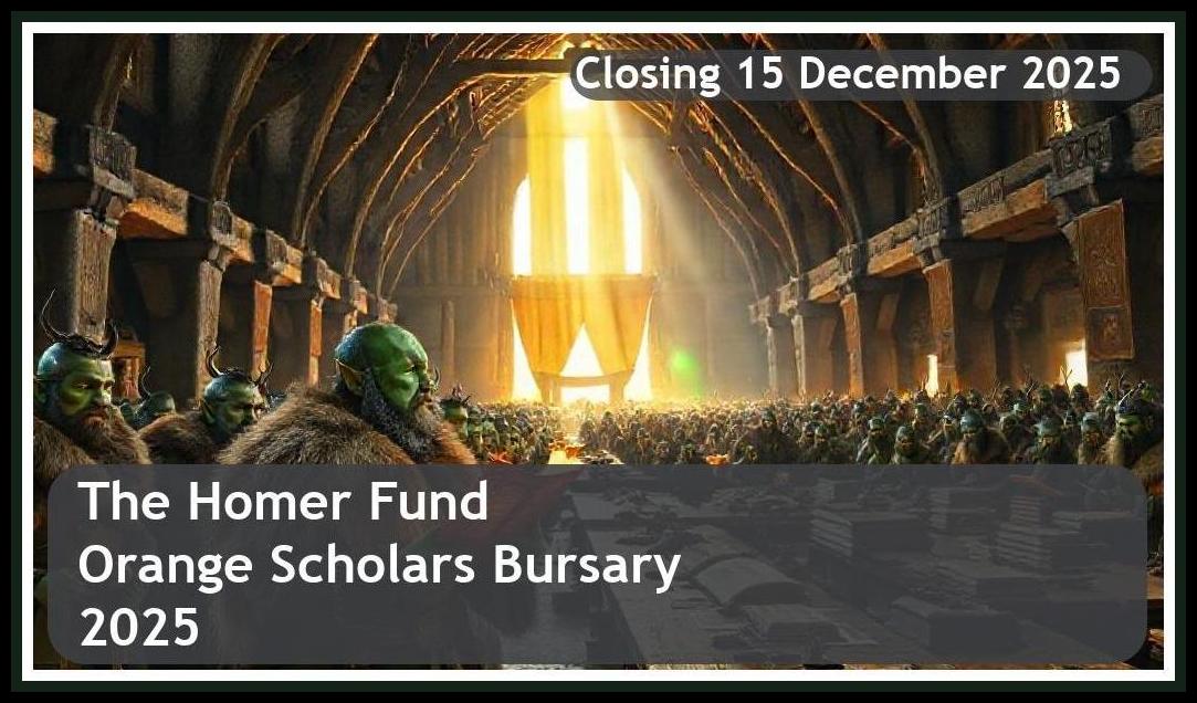 The Homer Fund Orange Scholars Bursary 2025 – Closing Date: 15 December 2025 Apply Now!