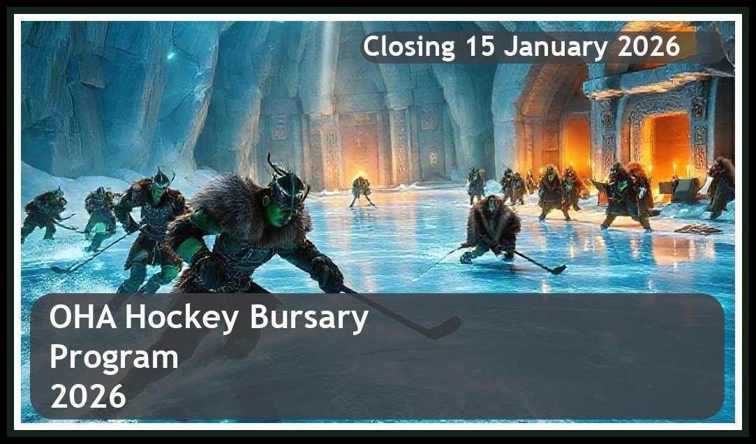 OHA Hockey Bursary Program 2026 – Closing Date: 15 January 2026 Apply Now
