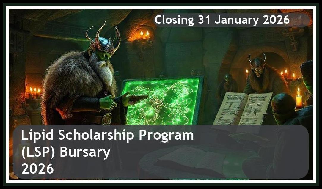 Lipid Scholarship Program (LSP) Bursary 2026 – Closing Date: 31 January 2026 – Apply Now