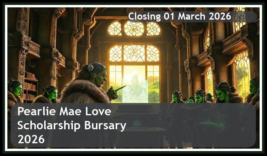 Pearlie Mae Love Scholarship Bursary 2026 – Closing Date: 01 March 2026 Apply Now
