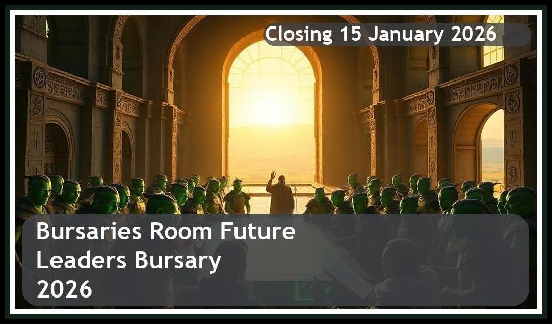 **Bursaries Room Future Leaders Bursary 2026 – Closing Date: 15 January 2026 Apply Now!**