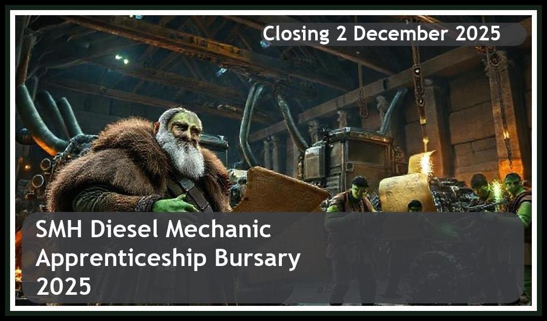 SMH Diesel Mechanic Apprenticeship Bursary 2025 – Closing Date: 2 December 2025 – Apply Now!