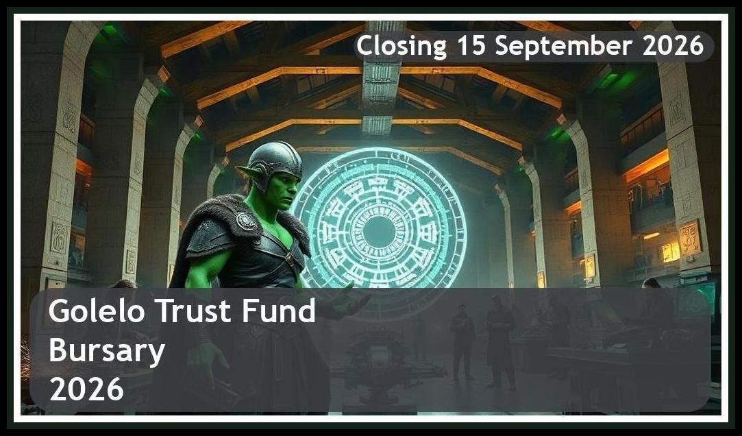 Golelo Trust Bursary 2026 – Closing Date: 15 September 2026, Apply Now!
