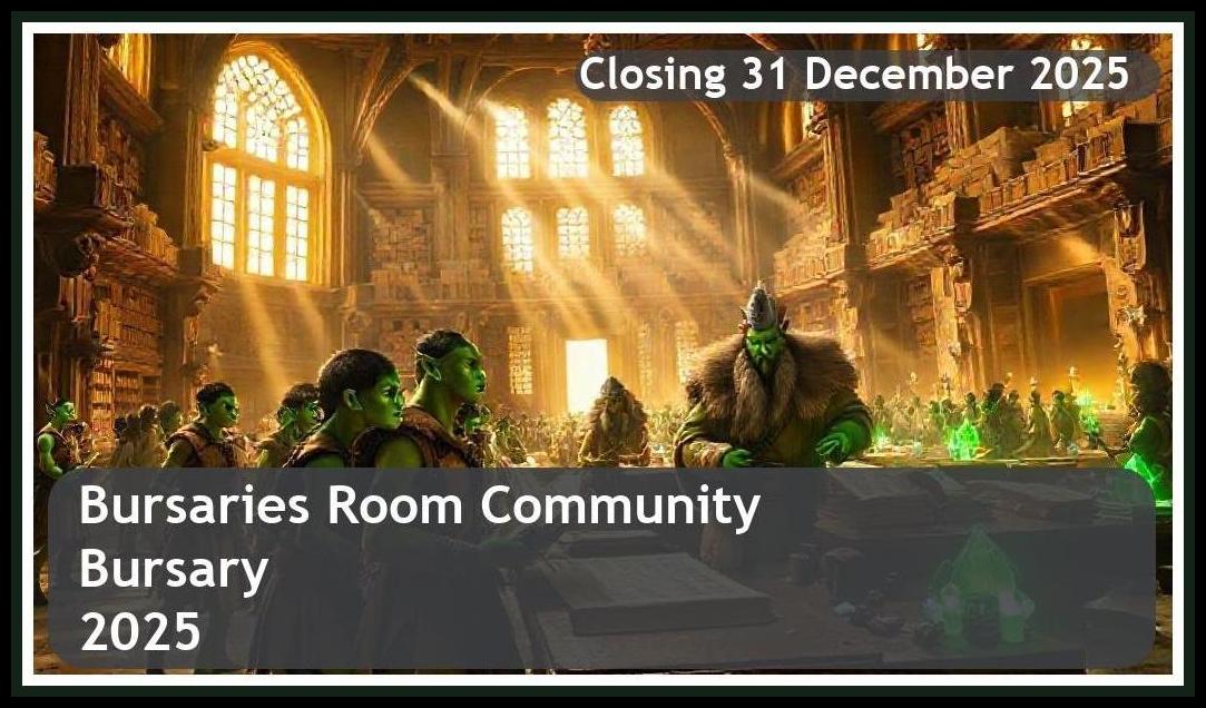 Bursaries Room Community Bursary 2026 – Closing Date: 31 December 2025 Apply Now