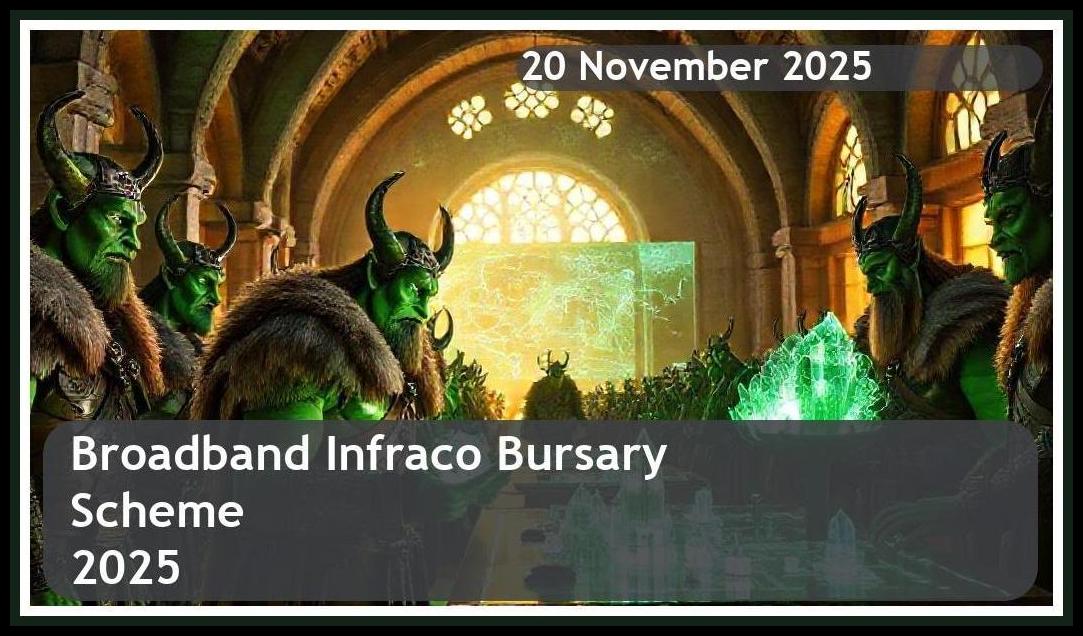 Broadband Infraco Bursary 2025 – Closing Date: 20 November 2025 Apply Now