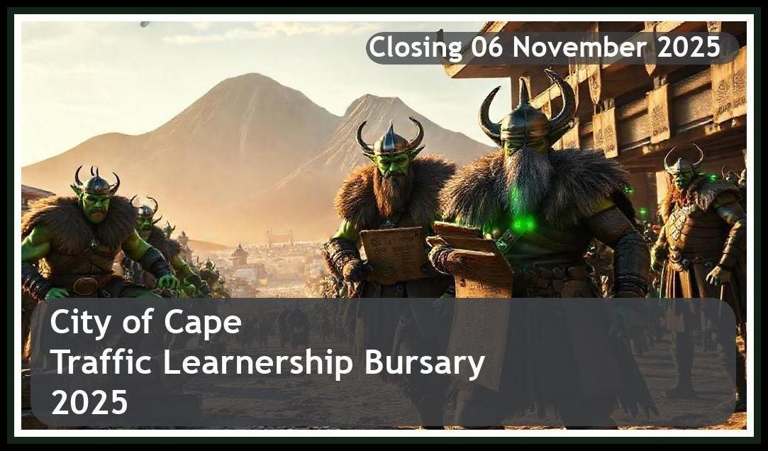 City of Cape Town Metro Police and Traffic Learnership Bursary 2026 – Closing Date: 06 November 2025 – Apply Now!