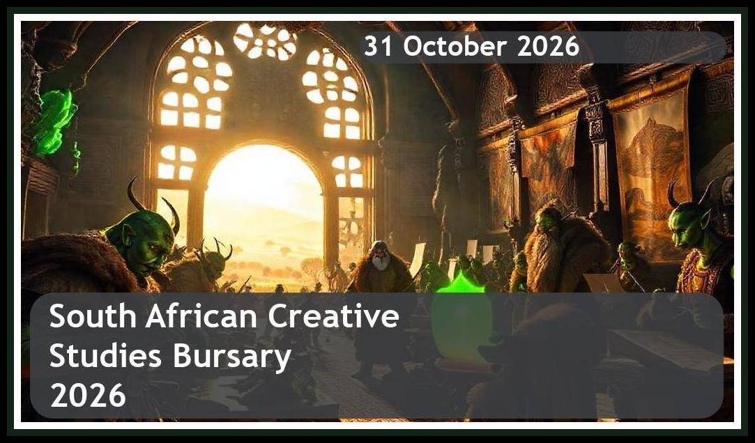 **South African Creative Studies Bursary 2026 – Closing Date: 31 October 2026 Apply Now!**