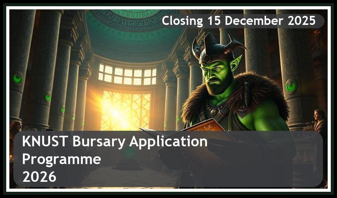 KNUST Bursary 2026 Application – Closing Date: 15 December 2025 – Get Funded!