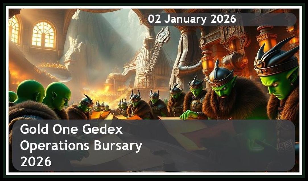 Gold One Gedex Operations Bursary 2026 – Closing Date: 02 January 2026, Apply Now!