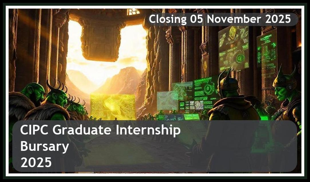 CIPC Graduate Internship Bursary 2026 – Closing Date: 05 November 2025 – Apply Now!