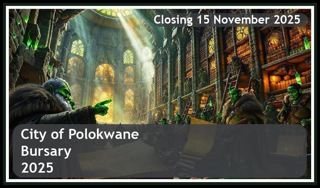 City of Polokwane Bursary 2025 – Closing Date: 15 November 2025 – Apply Now!