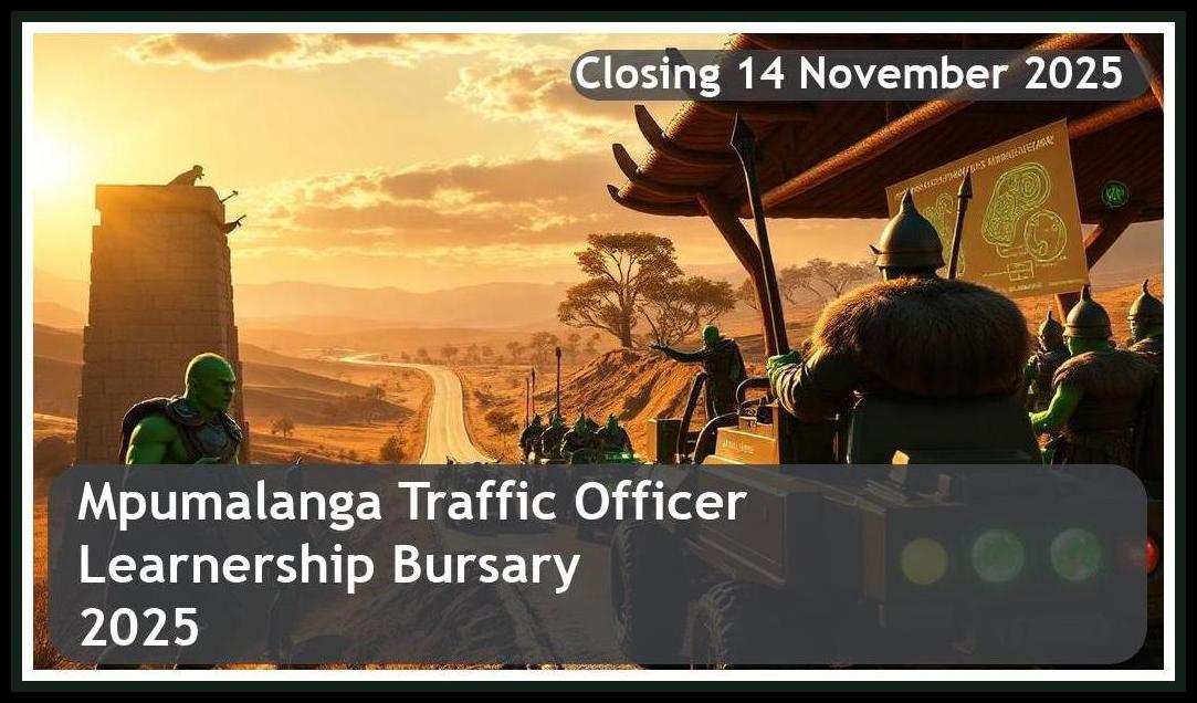 Mpumalanga Traffic Officer Learnership 2025 Bursary – Closing Date: 14 November 2025 – Apply Now!