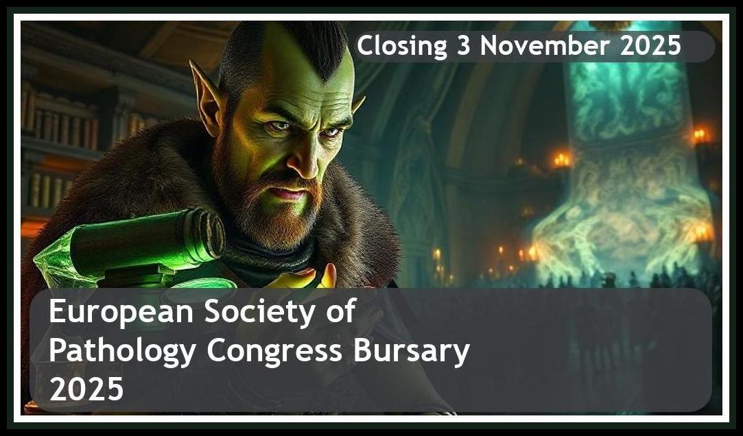 European Society of Pathology Congress Bursary 2025 – Closing Date: 3 November 2025, Apply Now!