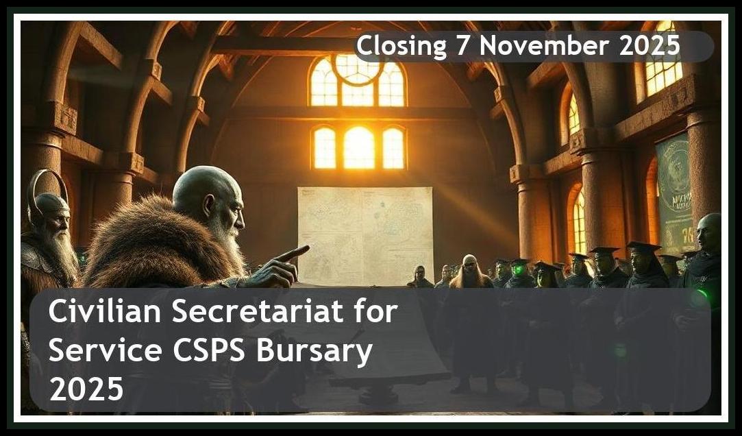 Civilian Secretariat for Police Service (CSPS) Bursary 2026 – Closing Date: 7 November 2025 Apply Now!