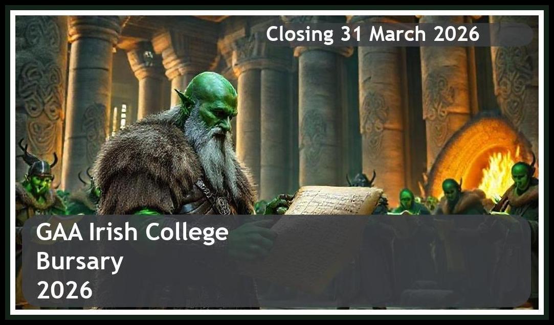 GAA Irish College Bursary 2026 – Closing Date: 31 March 2026 Apply Now!